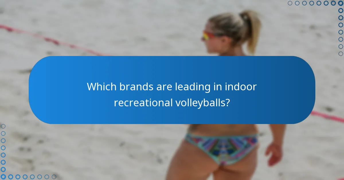 Which brands are leading in indoor recreational volleyballs?