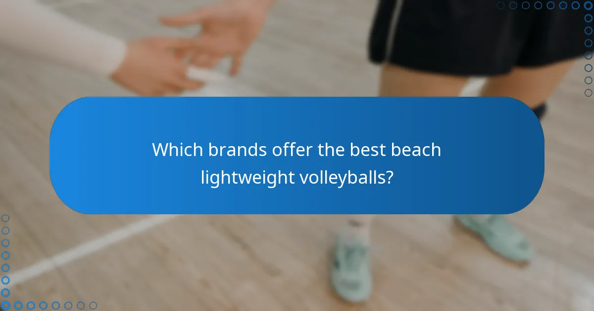 Which brands offer the best beach lightweight volleyballs?