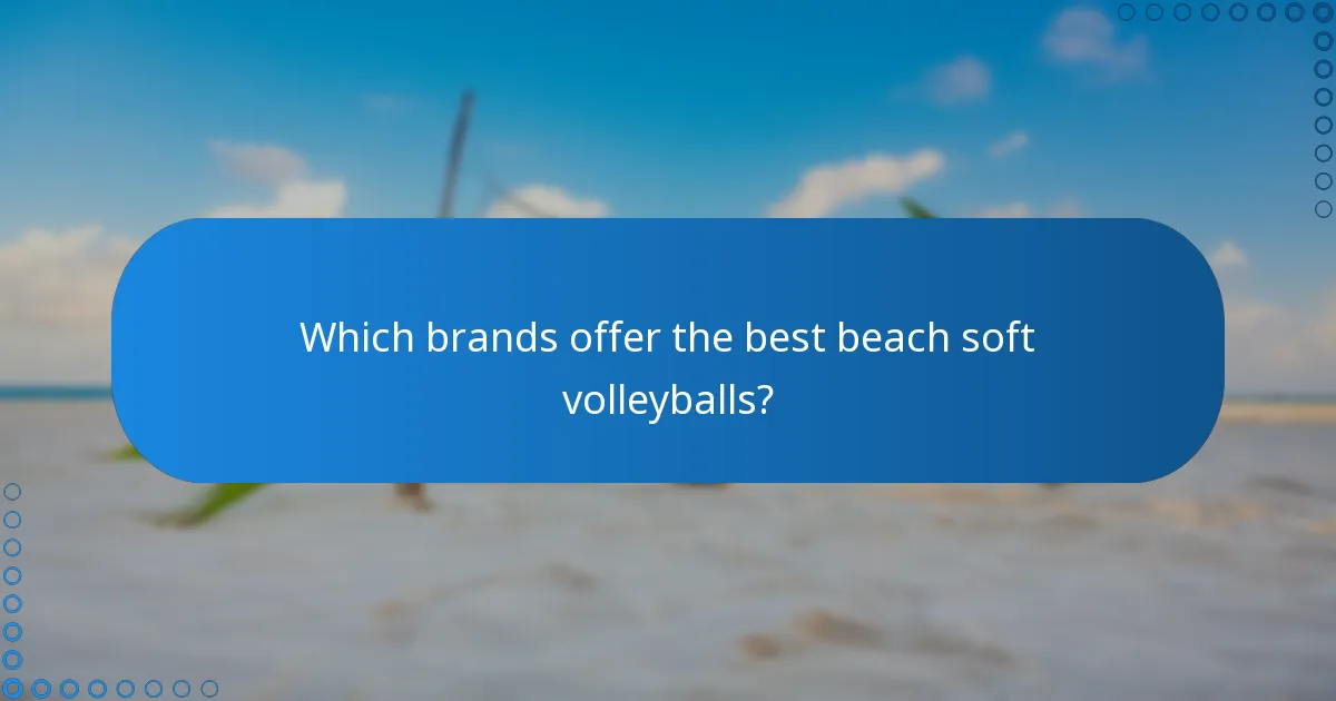 Which brands offer the best beach soft volleyballs?