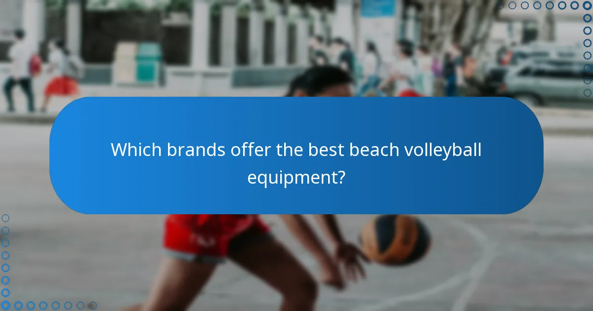 Which brands offer the best beach volleyball equipment?
