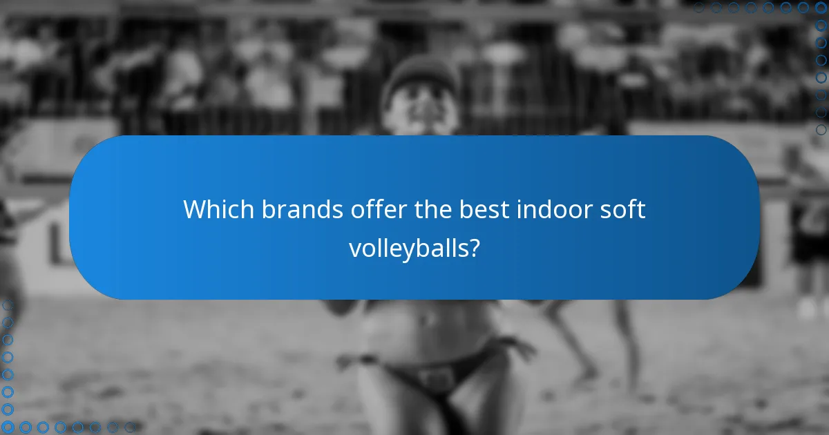 Which brands offer the best indoor soft volleyballs?