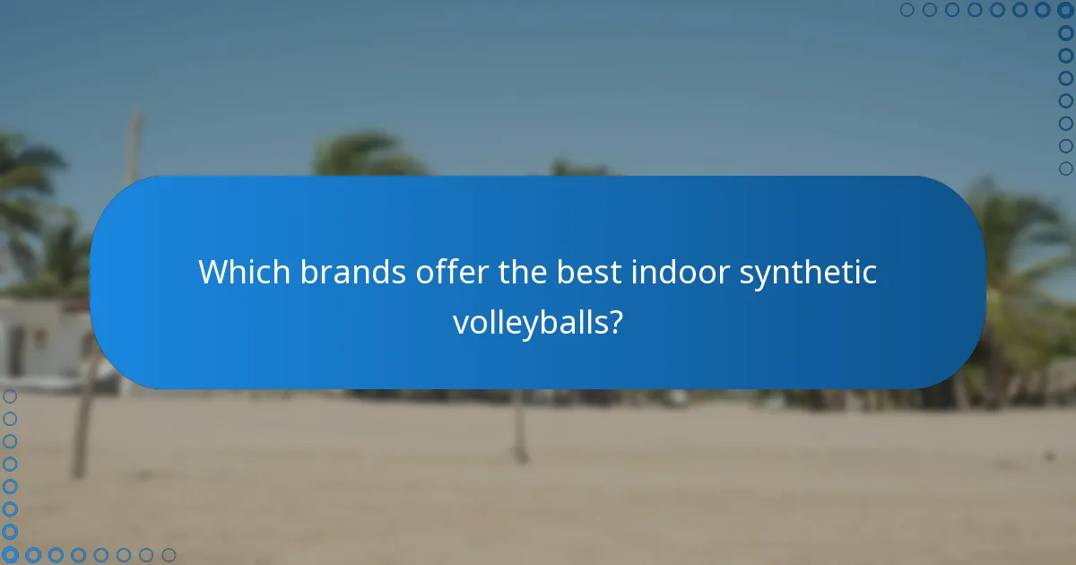 Which brands offer the best indoor synthetic volleyballs?