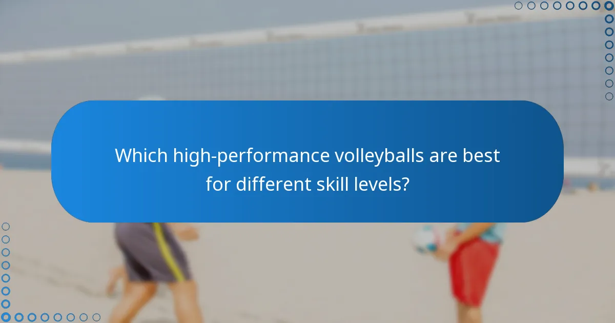 Which high-performance volleyballs are best for different skill levels?